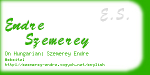 endre szemerey business card